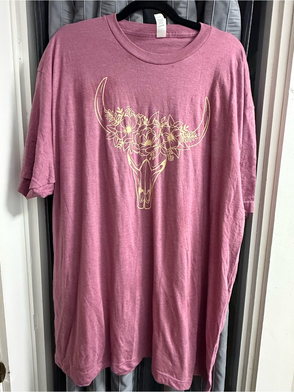 Tultex Heathered Mauve Crewneck Tee